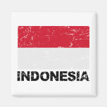 Indonesia Vintage Flag Magnets