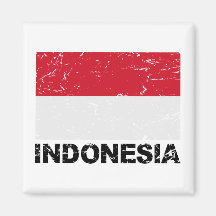 Indonesia Vintage Flag Magnets