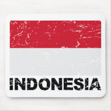 Indonesia Vintage Flag Mouse Pad