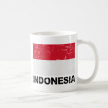 Indonesia Vintage Flag Mugs