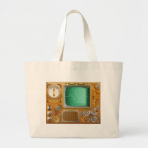 Industrial Steampunk media player Canvas Bags