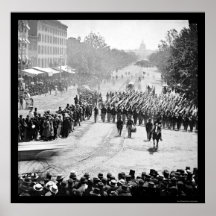 Infantry Parade on Pennsylvania Avenue 1865 Poster