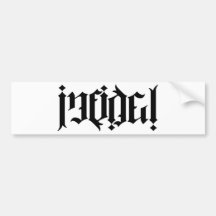Infidel Ambigram Bumper Stickers