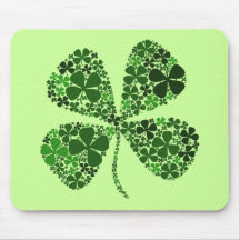Infinitely Lucky 4-leaf Clover Mousemats