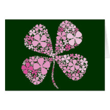 Infinitely Lucky Pink Clover Card