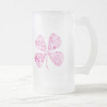 Infinitely Lucky Pink Clover Mugs