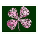 Infinitely Lucky Pink Clover Post Cards