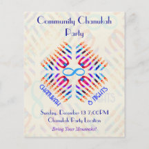 Infinity 8 Nights Chanukah Party Flyers