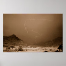 infrared lightning strike lilly lake print