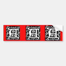 Initial A Bumper Stickers
