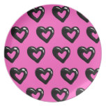 Ink hearts party plates