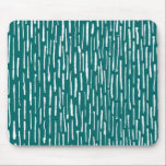 Inky Lines - White on Moss Green mousepads