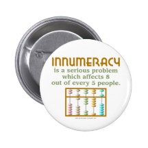 Innumeracy Pinback Button