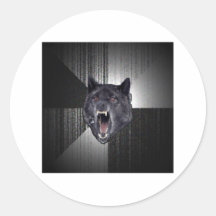 Insanity Wolf Advice Animal Meme Stickers