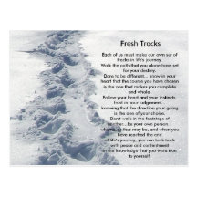 Inspirational Gifts Fresh Tracks Post Card