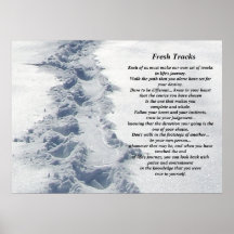 Inspirational Gifts Fresh Tracks Poster