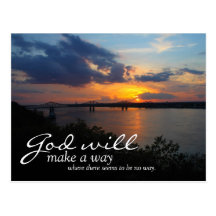 Inspirational: God Will Make A Way... Post Card