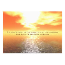 Inspirational Orange Sunset Card business cards