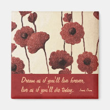 Inspirational Red Flowers Fridge Magnet