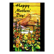 Inspirational Stained Glass Moms Day Card