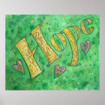 Inspirational Word "Hope" Poster