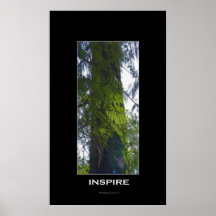 INSPIRE Motivational Tree Art Poster canvas