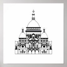 Inspired by the Sacre Coeur, Montmartre Poster
