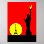 Inspired by the Statue of Liberty in Paris Poster