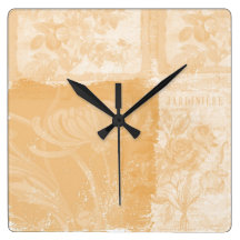 Inspired Peach Floral Clock
