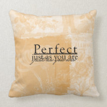 Inspired Peach Floral Throw Pillows
