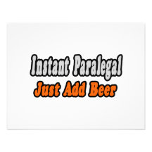 Instant Paralegal...Just Add Beer Invitation