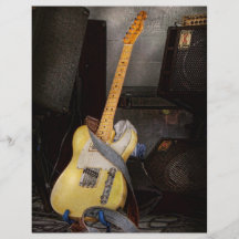 Instrument - Guitar - Playing in a band Flyer Design