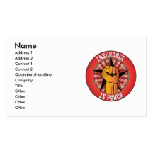 Insurance Is Power Business Card Template