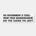 Inter-Generational Theft Bumper Sticker