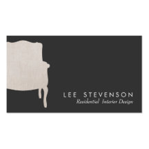 Interior Designer French Chair Business Card