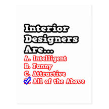 Interior Designer Quiz...Joke Postcards