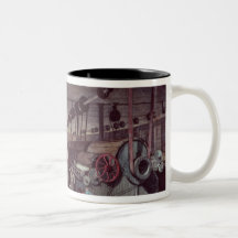 Interior of a mill coffee mugs