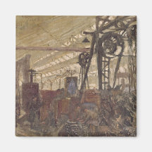 Interior of a Munitions Factory, 1916-17 Fridge Magnet