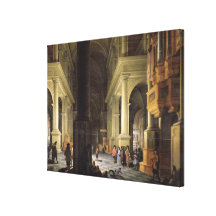 Interior of a Temple, 1652 Gallery Wrapped Canvas