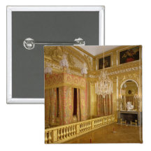 Interior of Louis XIV's bedroom, 1701-23 Pinback Button