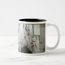 Interior of the kitchen of the Hotel de Cabris Coffee Mugs