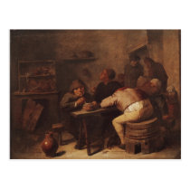 Interior with Smokers postcards