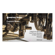 Interlinking Gears Business Cards