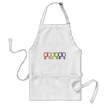 Interlocked Female Rainbow Apron