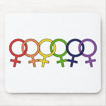 Interlocked Female Rainbow Mousepads