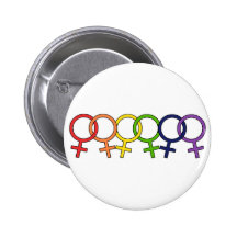 Interlocked Female Rainbow Pin