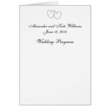 "Interlocking Hearts" Wedding Program Cards