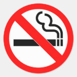 International official symbol no smoking sign round sticker