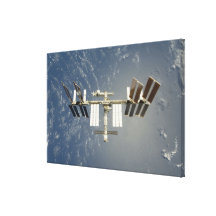 International Space Station backdropped Gallery Wrapped Canvas
