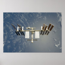 International Space Station backdropped Poster